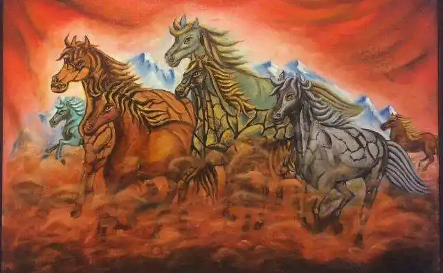 7 Wonders, Oil Painting, Abstract, Realistic, Impressionism, Nature, Artwork, Handpainted, Art, Painting, VistaPallette